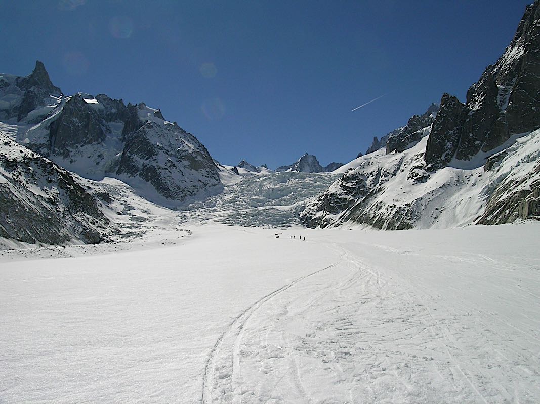 Vallée blanche et dent du Géant, Mont-Blanc, France